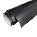 Satin Finish Vinyl Roll Wrap Decals Sticker for Car Mobile Bikes Laptop Furniture | Self Adhesive | Premium Protective Lamination Skin (Matt Black | 12 Inch x 240 Inch)
