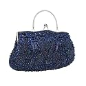 Satin Purse Evening Handbags Wedding Bag Beaded Sequins Clutch for Party