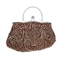 Satin Purse Evening Handbags Wedding Bag Beaded Sequins Clutch for Party