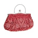 Satin Purse Evening Handbags Wedding Bag Beaded Sequins Clutch for Party