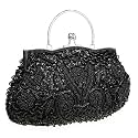 Satin Purse Evening Handbags Wedding Bag Beaded Sequins Clutch for Party