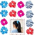 Satin Scrunchies Hair Bands for Women Pack of 12 (Classic 2)