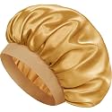 Satin Silk Bonnet for Hair, Double Layer Sleep Cap for Men &amp; Women