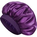 Satin Silk Bonnet for Hair, Double Layer Sleep Cap for Men &amp; Women
