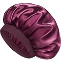 Satin Silk Bonnet for Hair, Double Layer Sleep Cap for Men &amp; Women