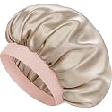 Satin Silk Bonnet for Hair, Double Layer Sleep Cap for Men &amp; Women