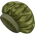 Satin Silk Bonnet for Hair, Double Layer Sleep Cap for Men &amp; Women