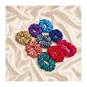 Satin Silk Scrunchies Set of 9 for