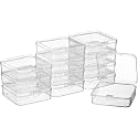 SATINIOR 12 Pack Clear Plastic Storage Box, 3.5 x 3.4 x 1.3 in, Clear