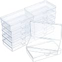 SATINIOR 12 Pack Clear Plastic Storage Box, 5.2 x 3 x 1.2 in, Clear
