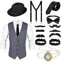 SATINIOR 1920s Mens Costume Outfit