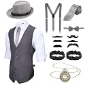 SATINIOR 1920s Mens Costume Outfit