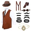 SATINIOR 1920s Mens Costume Outfit