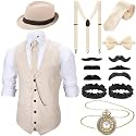 SATINIOR 1920s Mens Costume Outfit
