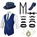 SATINIOR 1920s Mens Costume Outfit