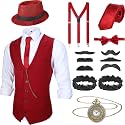 SATINIOR 1920s Mens Costume Outfit
