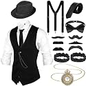 SATINIOR 1920s Mens Costume Outfit