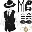SATINIOR 1920s Mens Costume Outfit