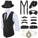 SATINIOR 1920s Mens Costume Outfit