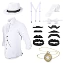 SATINIOR 1920s Mens Costume Outfit