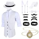 SATINIOR 1920s Mens Costume Outfit