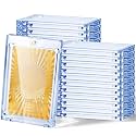 SATINIOR 20 Pcs 100 Pt Acrylic Magnetic Card Holders 2.5 x 3.54 Inch Tag Holder Clear Protectors Hard Plastic UV Protection Case for Sports Baseball Card Trading Storing Displaying
