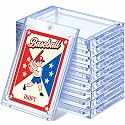 SATINIOR 20 Pcs 180 Pt Acrylic Magnetic Card Holders 2.5 x 3.54 Inch Tag Holder Clear Protectors Hard Plastic UV Protection Case for Sports Baseball Card Trading Storing Displaying