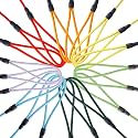 SATINIOR 21 Pcs Adjustable Dog Slip Lead Set, No-pull Training 4.6 ft x 0.4 Inch 2 Spring-loaded Slide Stopper Leash with Tension Buckle, 7 Colors No Collar Needed Anti-slip Leash for Walking Training