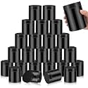 SATINIOR 24 Pieces Clear Plastic Jars with Lids, Black, 16 oz