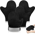 SATINIOR 4 Packs Self Tanning Mitt Applicator with Thumb, Black