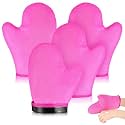 SATINIOR 4 Packs Self Tanning Mitt Applicator with Thumb, Rose