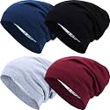 SATINIOR 4 Pcs Satin Lined Sleep Cap