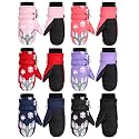SATINIOR 6 Pairs Kids Snow Mittens
