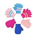 SATINIOR 6 Pairs Toddler Kids Mittens