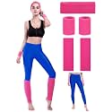 SATINIOR 80s Neon Workout Costume Accessories 4 Pcs