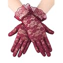 SATINIOR Ladies Lace Floral Gloves for Women Tea Party
