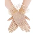 SATINIOR Ladies Lace Floral Gloves for Women Tea Party