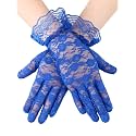 SATINIOR Ladies Lace Floral Gloves for Women Tea Party