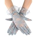 SATINIOR Ladies Lace Floral Gloves for Women Tea Party