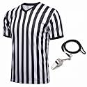 SATINIOR Referee Shirt for Women Men Official Black White Stripe