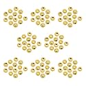 SATRA TRADERS Heavy Weight Brass Balls Gold Plated Round Spacer Beads for DIY Necklace, Bracelet, and Earring Designs (10mm-10pcs)