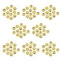 SATRA TRADERS Heavy Weight Brass Balls Gold Plated Round Spacer Beads for DIY Necklace, Bracelet, and Earring Designs (12mm-6pcs)