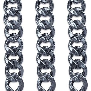 satra traders metallic acrylic curb chain  size  34mm  qty  1mtr  ac12  gunmetal