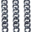 SATRA TRADERS Metallic Acrylic Curb Chain | Size : 34mm | Qty : 1mtr | AC12 | Gunmetal