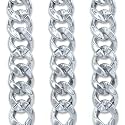 SATRA TRADERS Metallic Acrylic Curb Chain | Size : 40mm | Qty : 1mtr | AC12 | Nickle