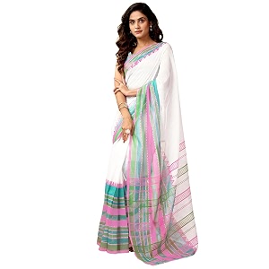 Satrani Womens Chanderi Cotton Printed Ready To