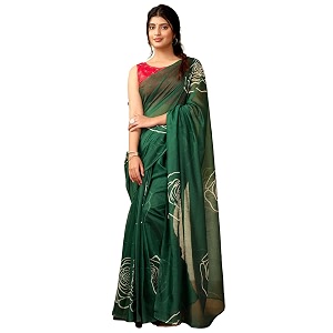 Satrani Womens Chanderi Cotton Printed Ready To