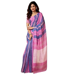 Satrani Womens Chanderi Cotton Printed Ready To