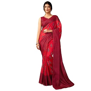 Satrani Womens Chanderi Cotton Printed Ready To