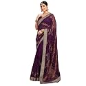 Satrani Women39s Georgette Embroidery amp Stone Work
